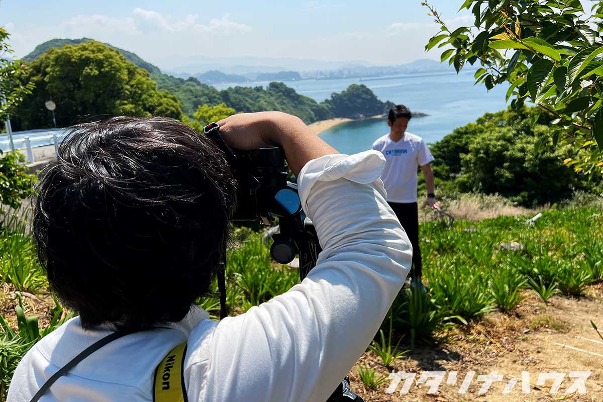興居島で雑誌の撮影