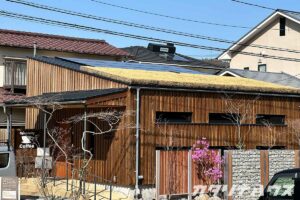 松山市　リフォーム　リノベーション　雨樋　芝屋根　ランチ　スペシャルティコーヒー　経年変化　経年美化