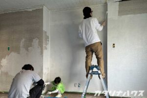 松山市リノベーション　松山市リフォーム　リノベーション　リフォーム　DIY　塗装　子供と一緒に　思い出つくり　中古リノベ