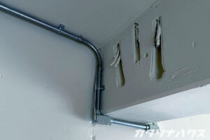 リノベーションで生かされた鉄の配管