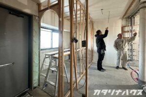 松山市　マンション　リノベーション　アール扉