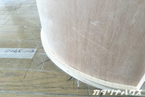 松山市 リノベーション 丸みのある造作カウンター