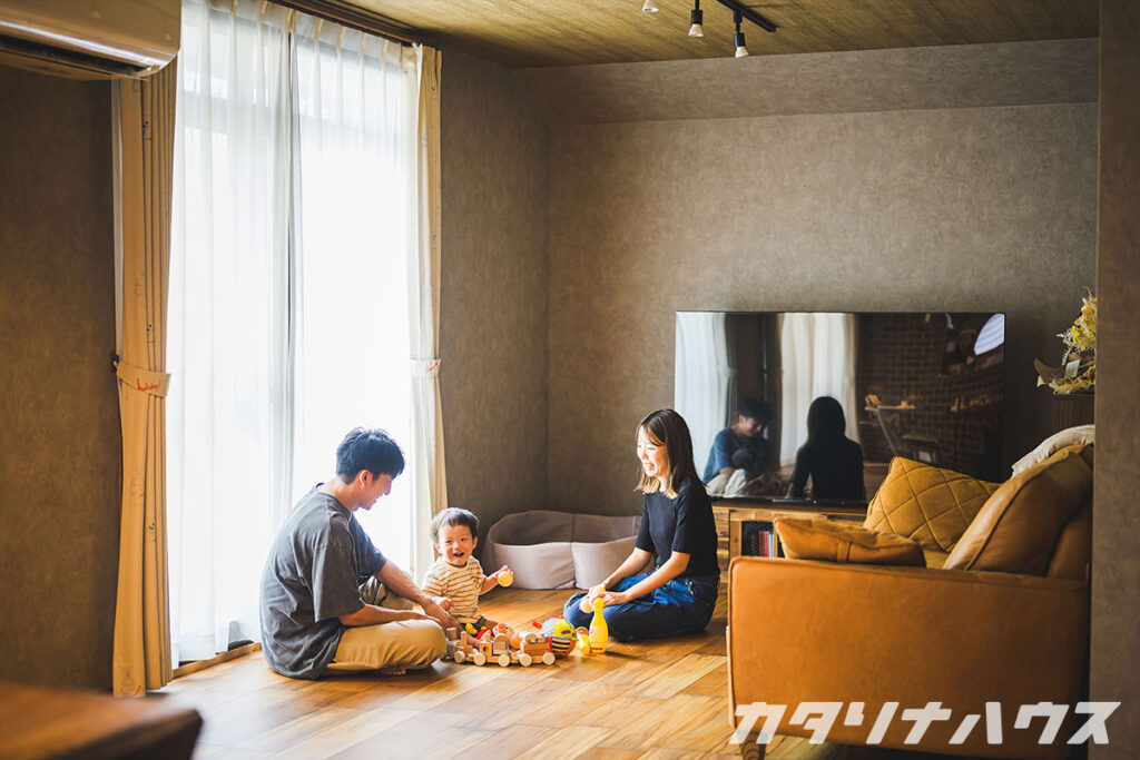 松山市　リノベーション　子育て　リビング