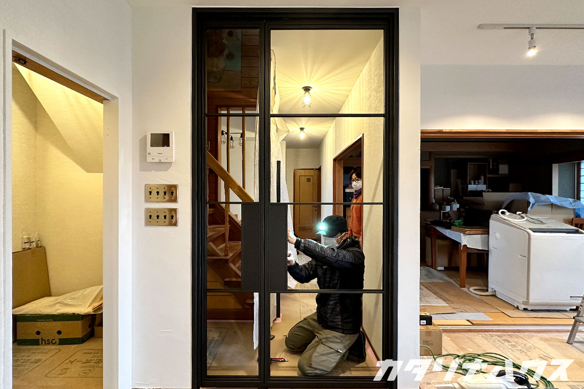 松山市 マンションリノベーション オーダー 建具 アイアン