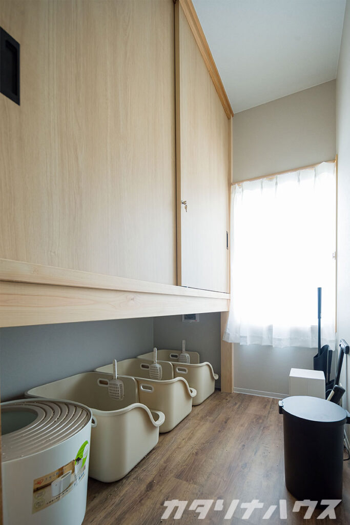 猫トイレ 掃除しやすい リフォーム 押入有孔活用