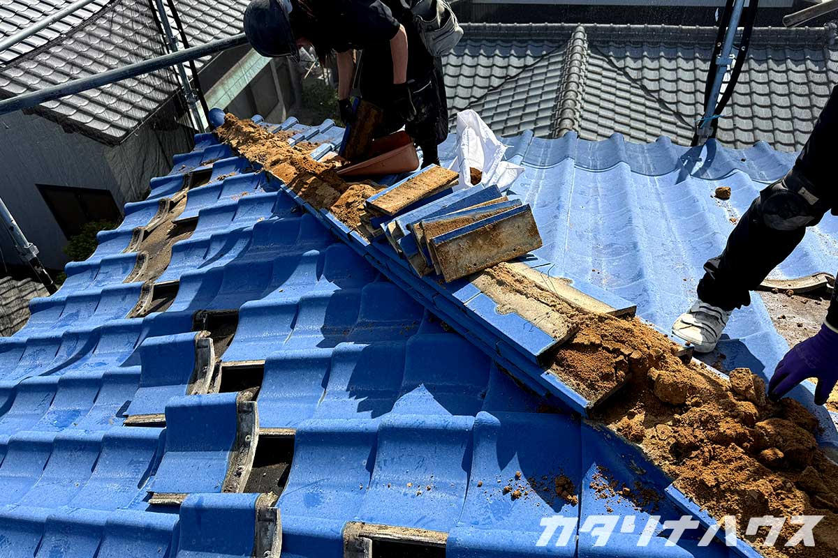 松山　屋根葺き替え　瓦屋根